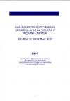 Análisis estratégico para el desarrollo de la pequeña y mediana empresa: Estado de Quintana Roo (2007)